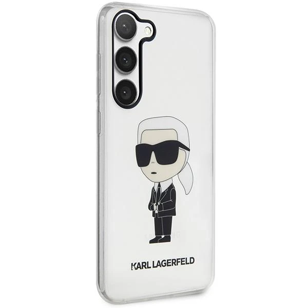 Karl Lagerfeld dėklas, skirtas Samsung Galaxy S23 KLHCS23SHNIKTCT permatomas HC IML NFT Ikonik