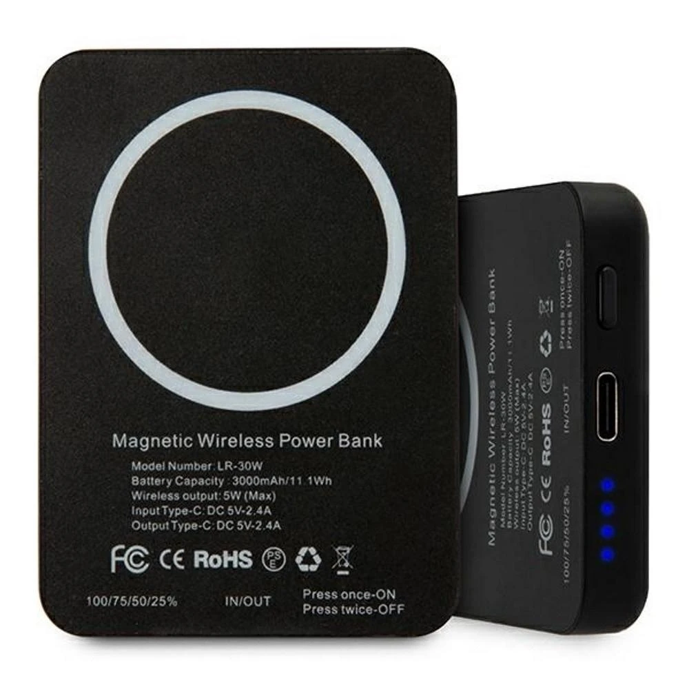 Karl Lagerfeld Karlo Lagerfeldo indukcinis maitinimo blokas KLPBMSOIBK 3000 mAh MagSafe