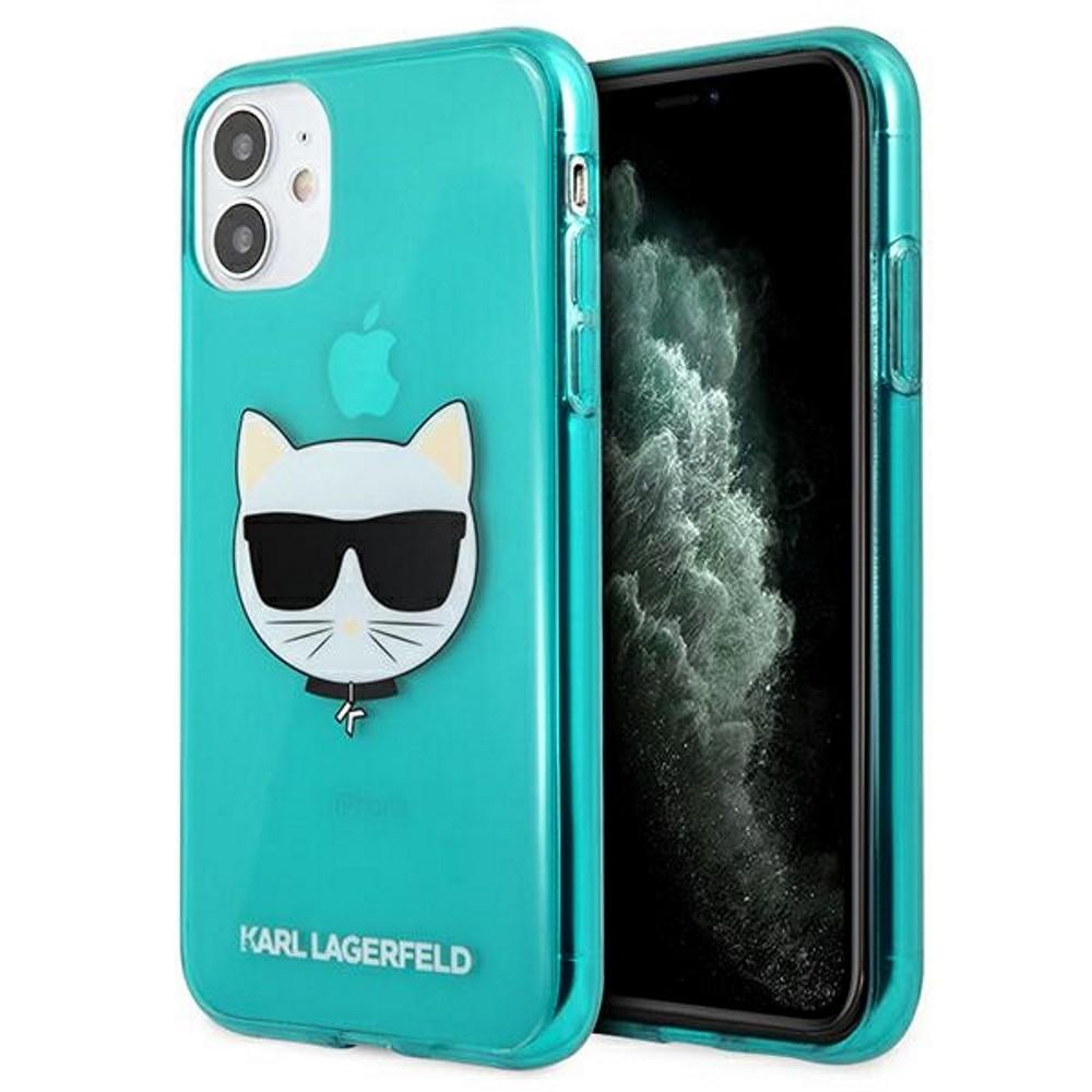 Dėklas Karl Lagerfeld HARDCASE KLHCP13LCHTRB IPHONE 13 PRO GLITTER CHOUPETTE FUN Mėlynas