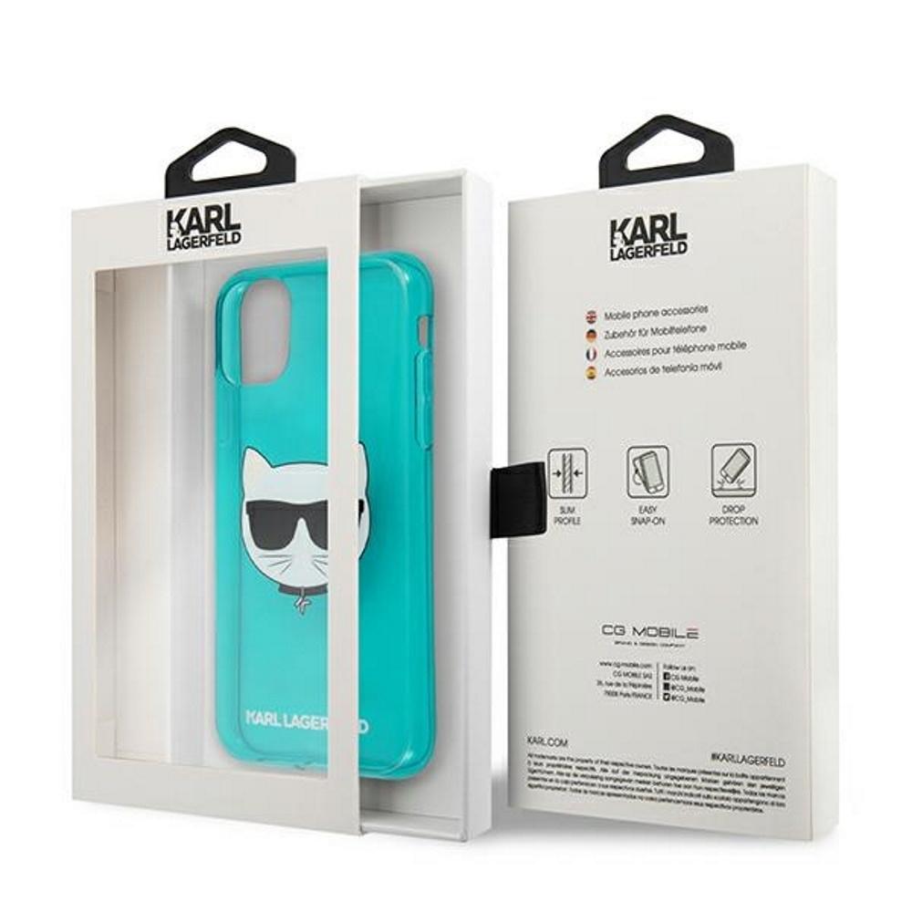 Dėklas Karl Lagerfeld HARDCASE KLHCP13LCHTRB IPHONE 13 PRO GLITTER CHOUPETTE FUN Mėlynas