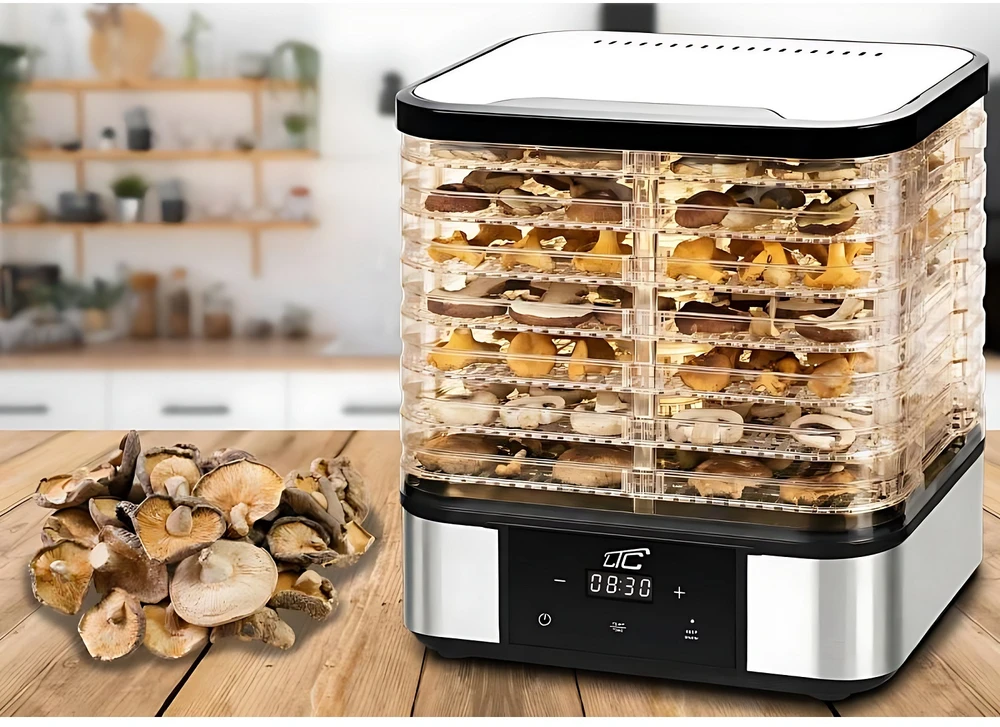 Lamex LTC 7-Tray Metal Food Dehydrator for Mushrooms and Fruit, with Ekranas, 380W