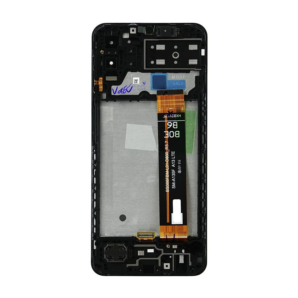 Touch LCD + jutiklinis skydelis Samsung Galaxy M13 M135 GH82-29132AGH82-29133A juodas rėmelis originalus