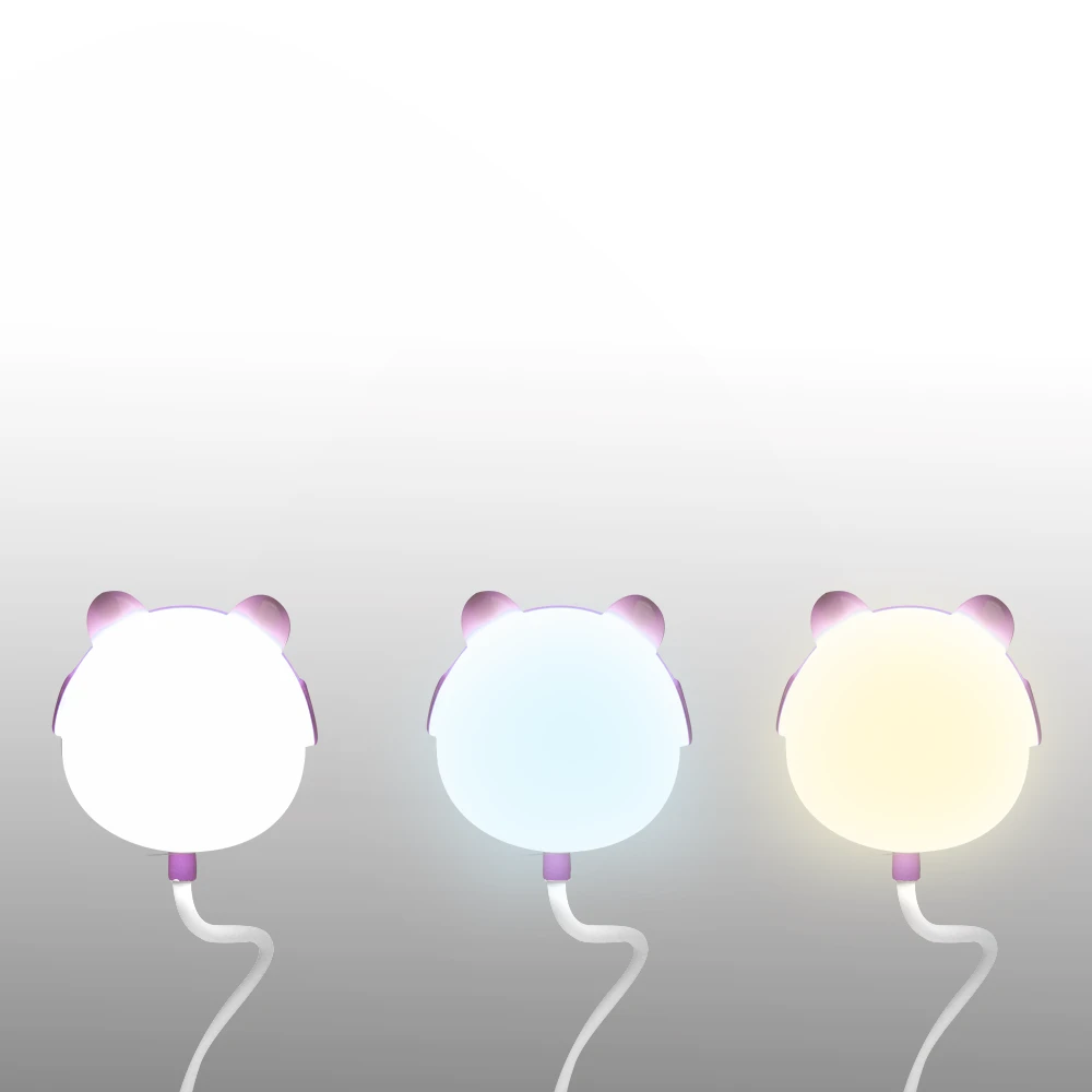 Lamex LED stalinis meškiukas Lempa 3W, 3000/4500/6000K, reguliuojama, 1200mAh, rožinė, LTC