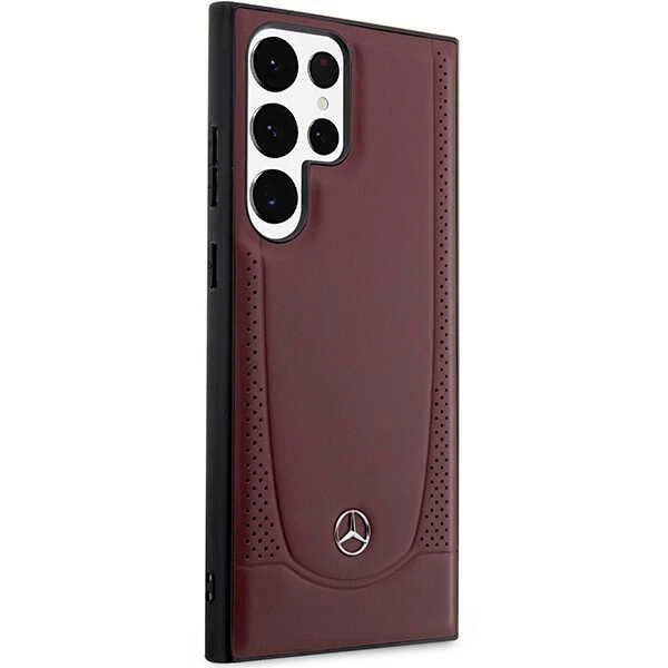 Mercedes MEHCS23SARMRE S23 S911 Raudona kietas dėklas Leather Urban Bengale