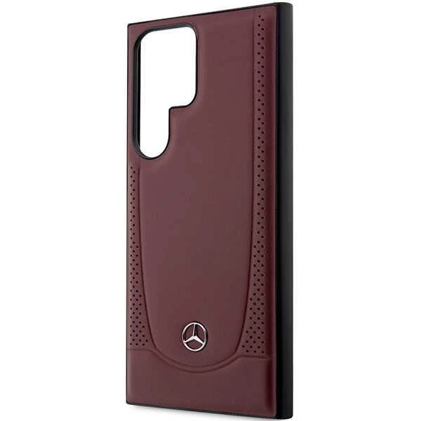 Mercedes MEHCS23MARMRE S23+ S916 Raudona kietas dėklas Leather Urban Bengale