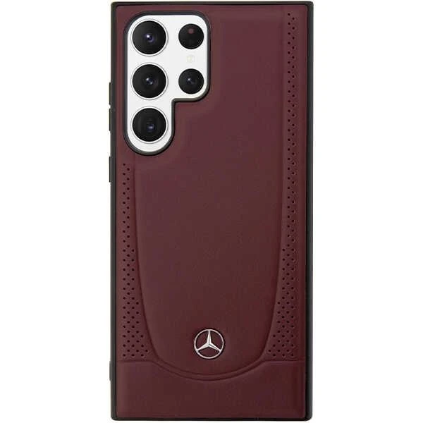 Mercedes MEHCS23MARMRE S23+ S916 Raudona kietas dėklas Leather Urban Bengale