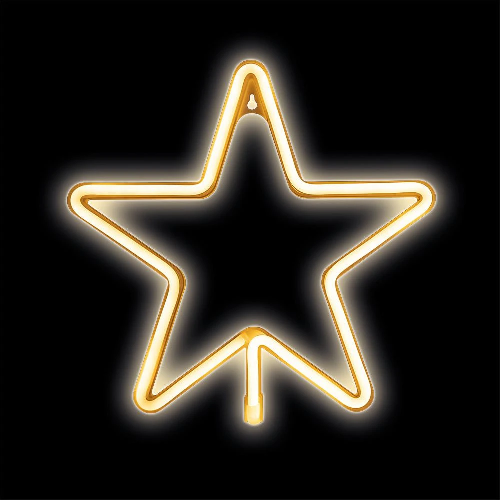 TelForceone Neoninė LED KALĖDINĖ PENKIAKAMPĖ ŽVAIGŽDĖ šilta balta FLNE22 Forever Light