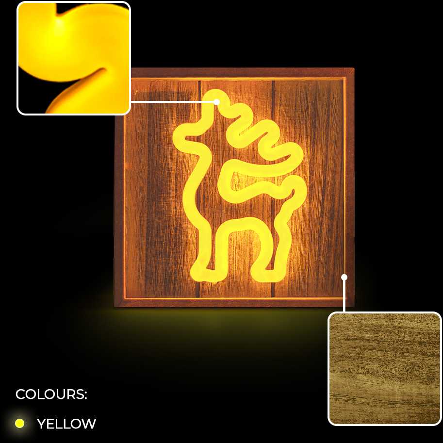 TelForceone Forever LED NEON kalėdinė dekoracija ELNIAS rėmelyje, šiltai balta, 5V USB / 3xAA