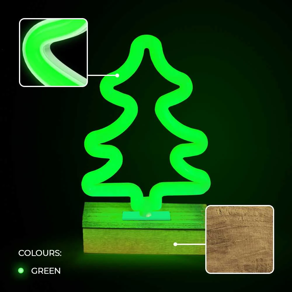 TelForceone Neon Wood Stand LED Kalėdų Eglutė žalia FLNW03 Forever Light