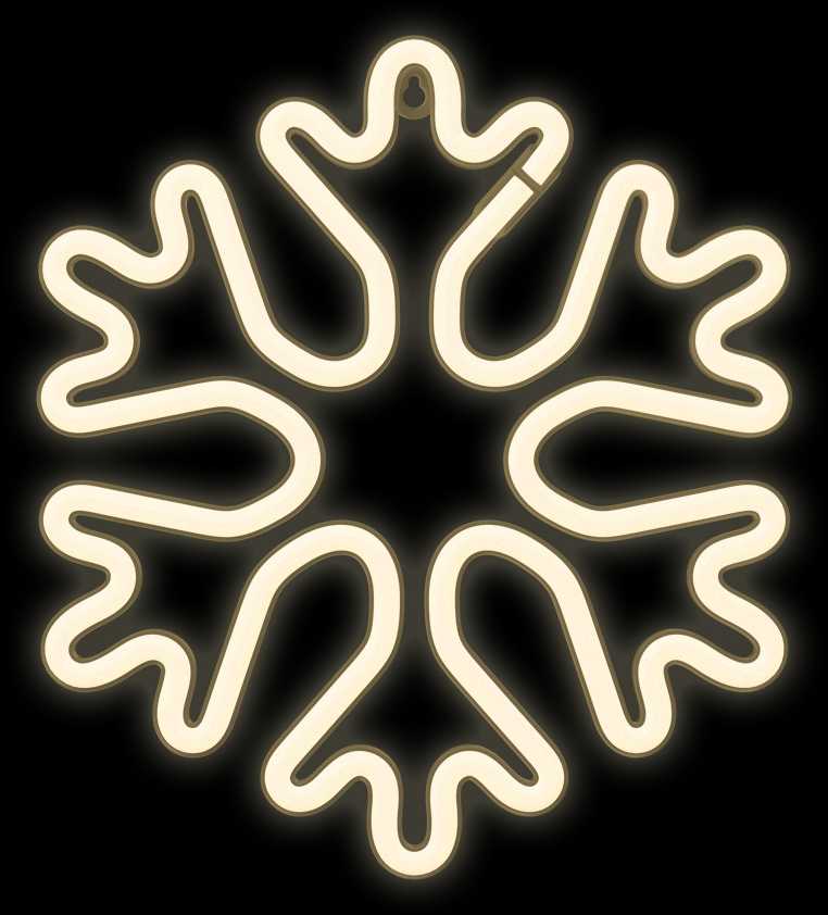 TelForceone Neon LED Kalėdų snaigė balta FLNE20 Forever Light