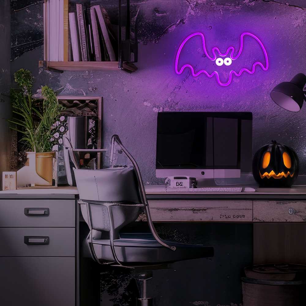 TelForceone Neoninis PLEXI LED FLYING BAT violetinės spalvos inis FPNE11"Forever" šviesiai