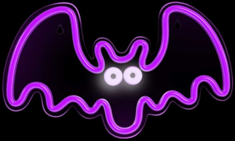 TelForceone Neoninis PLEXI LED FLYING BAT violetinės spalvos inis FPNE11"Forever" šviesiai