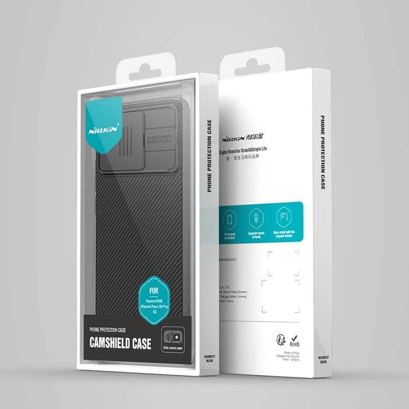 Nillkin CamShield Hard dėklas skirtas Poco X6 Pro 5G juodos spalvos