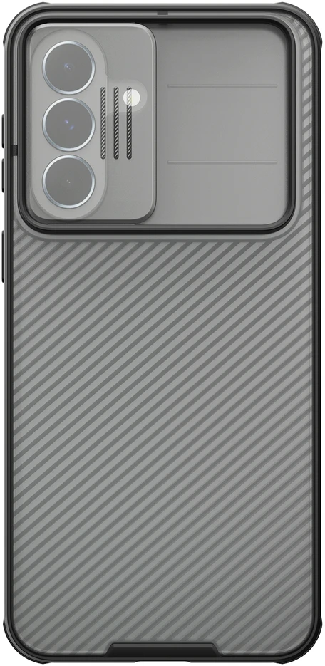Dėklas Nillkin CamShield PRO Hard Case skirtas Samsung Galaxy A37 skaidrus juodos spalvos