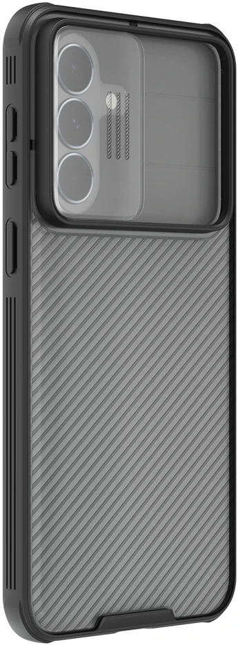 Dėklas Nillkin CamShield PRO Hard Case skirtas Samsung Galaxy A37 skaidrus juodos spalvos