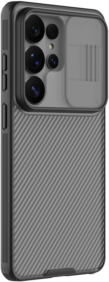 Nillkin CamShield PRO Hard dėklas skirtas Samsung Galaxy S26 Ultra skaidrus juodos spalvos