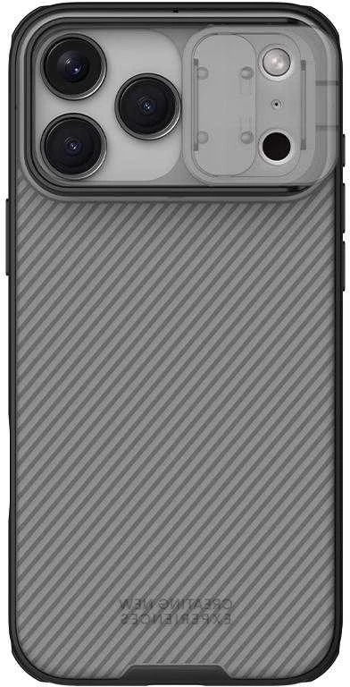 Nillkin CamShield PRO dėklas skirtas iPhone 17 Pro Max skaidrus juodos spalvos