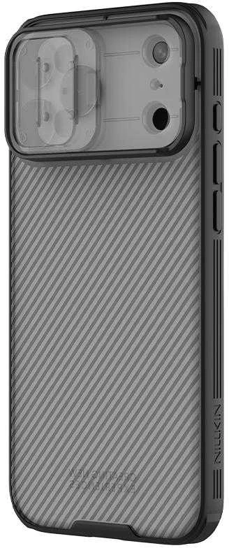Nillkin CamShield PRO dėklas skirtas iPhone 17 Pro Max skaidrus juodos spalvos