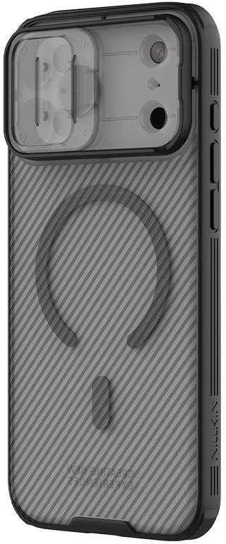 Nillkin CamShield PRO Magnetic Hard dėklas skirtas Apple iPhone 17 Pro Max skaidrus juodos spalvos