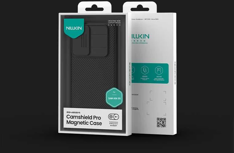Nillkin CamShield PRO Magnetic Hard Case Samsung Galaxy A36 5G dėklas telefonui juodos spalvos