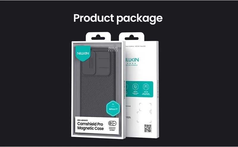 Nillkin CamShield PRO Magnetic Hard dėklas skirtas Poco F7 juodos spalvos