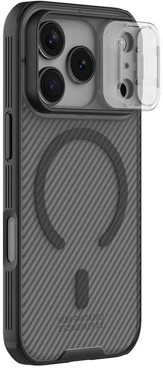 Nillkin CamShield PRO Magnetic Hard dėklas skirtas Apple iPhone 17 Pro skaidrus juodos spalvos