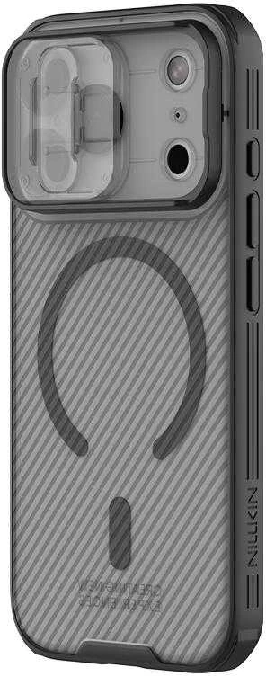 Nillkin CamShield PRO Magnetic Hard dėklas skirtas Apple iPhone 17 Pro skaidrus juodos spalvos