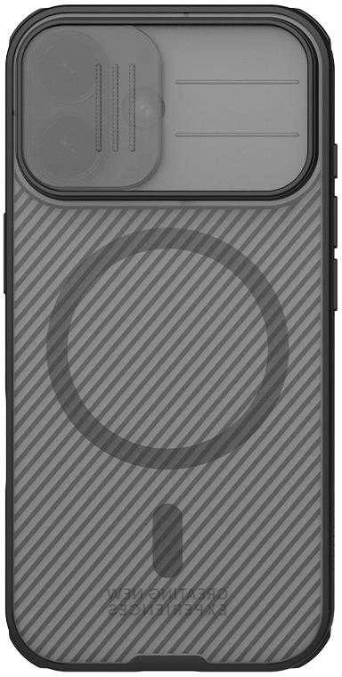 Nillkin CamShield PRO Magnetic Hard dėklas skirtas Apple iPhone 17 skaidrus juodos spalvos