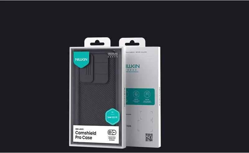 Nillkin CamShield PRO dėklas skirtas Samsung Galaxy S25 FE juodos spalvos