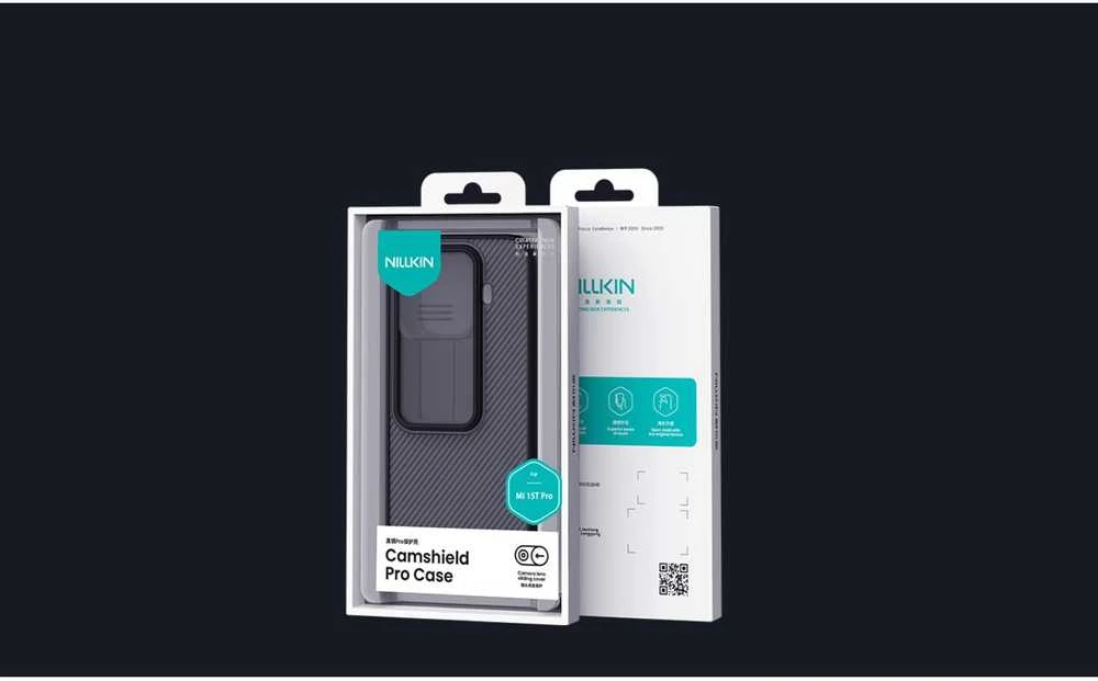 Nillkin CamShield PRO Hard dėklas skirtas Xiaomi 15T Pro Transparent juodos spalvos