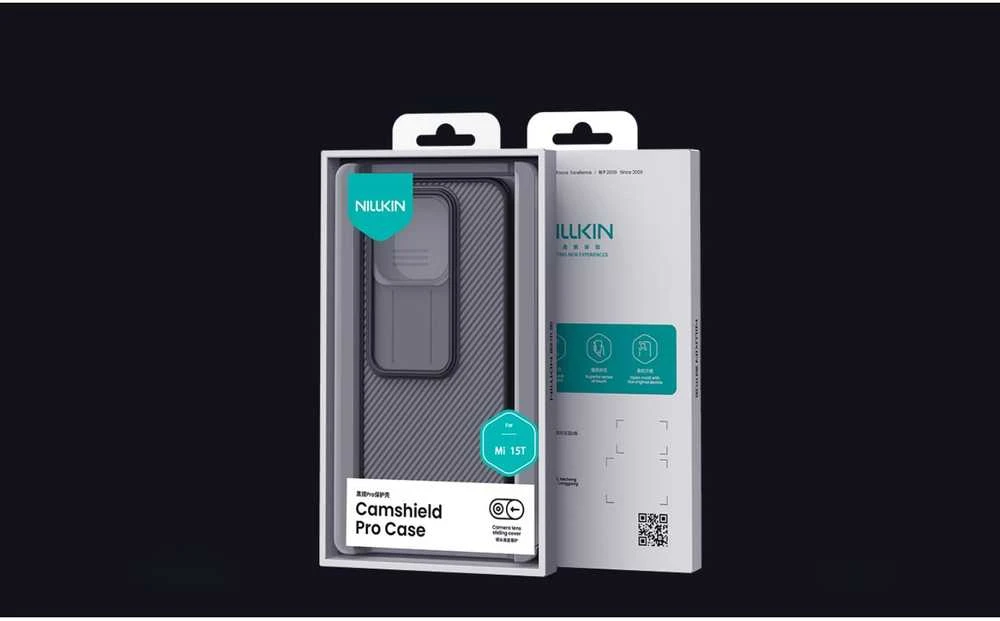 Nillkin CamShield PRO Hard dėklas skirtas Xiaomi 15T Transparent juodos spalvos