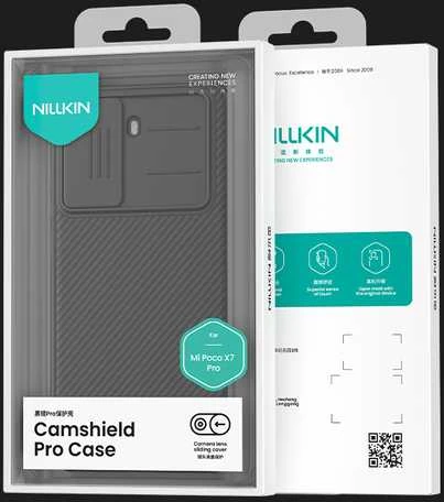 Nillkin CamShield PRO Hard dėklas skirtas Poco X7 Pro 5G juodos spalvos