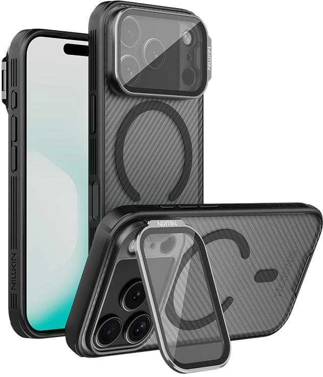 Nillkin CamShield Prop Magnetic dėklas skirtas Apple iPhone 17 Pro skaidrus juodos spalvos