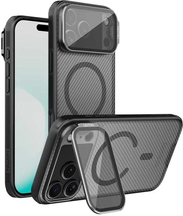 Nillkin CamShield Prop Magnetic dėklas skirtas Apple iPhone 17 Pro Max skaidrus juodos spalvos