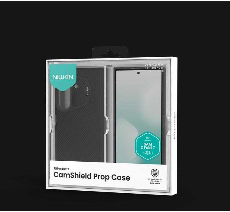 Nillkin CamShield Prop Magnetic (skaidrus Lens) dėklas skirtas Samsung Galaxy Z Fold 7 juodos spalvos