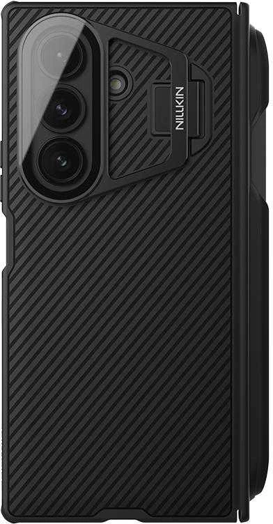Nillkin CamShield Prop Magnetic Pen Slot (Transparent Lens) dėklas skirtas Samsung Galaxy Z Fold 7 juodos spalvos