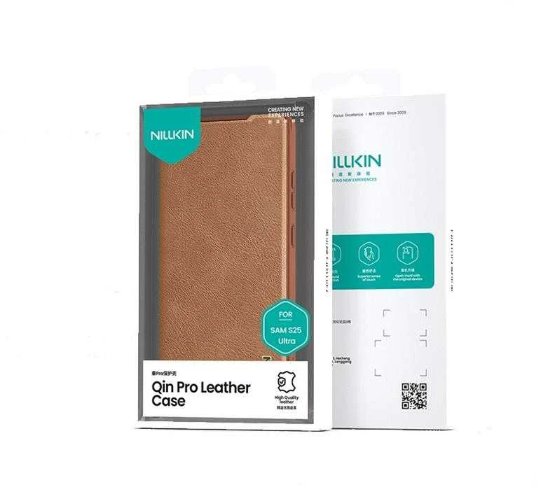 Nillkin Qin Pro Samsung Galaxy S25 Ultra – dėklas telefonui juodos spalvos