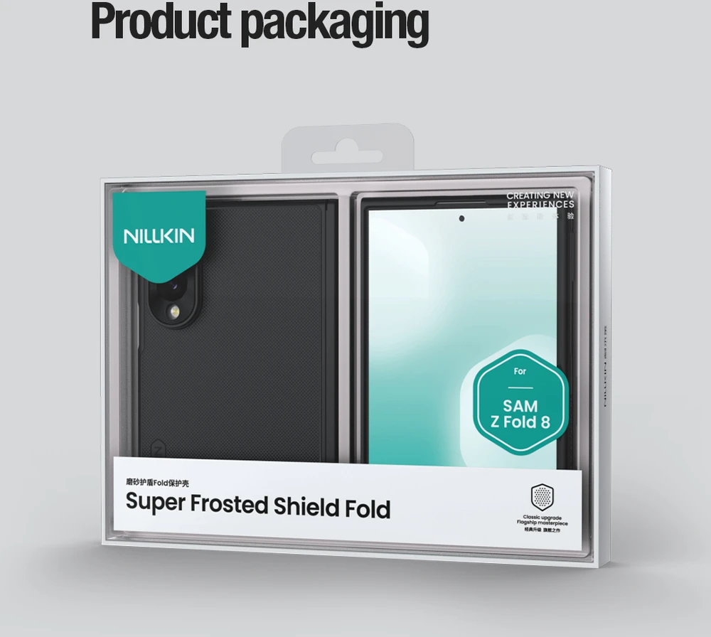 Nillkin Super Frosted FOLD Magnetic Back dėklas skirtas Samsung Galaxy Z Fold 8 juodos spalvos