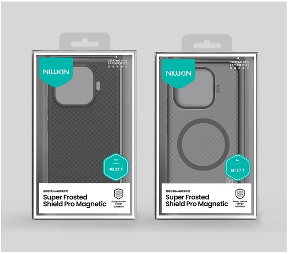 Nillkin Super Frosted PRO Magnetic Back Dėklas Xiaomi 17T skaidrus juodos spalvos