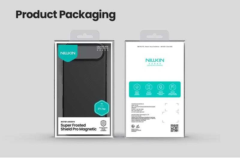 Nillkin Super Frosted PRO Magnetic Back dėklas skirtas Apple iPhone Air juodos spalvos
