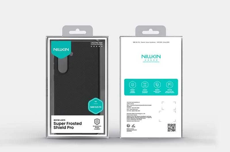 Nillkin Super Frosted PRO Back dėklas skirtas Samsung Galaxy S25 FE juodos spalvos