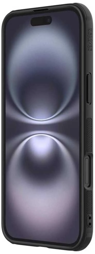 Nillkin Super Frosted PRO Magnetic Back Apple iPhone 16 Plus dėklas telefonui juodos spalvos