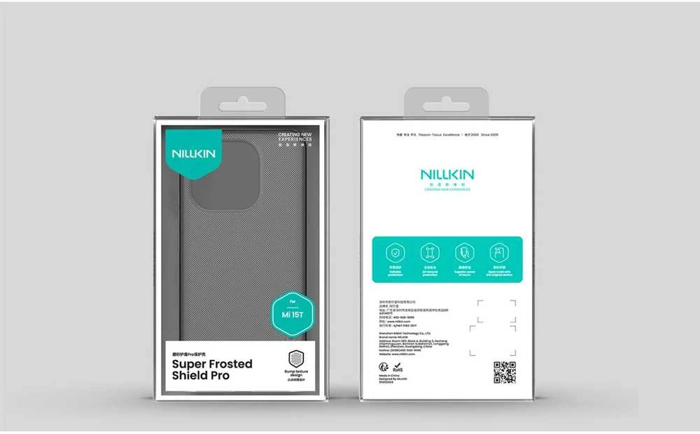 Nillkin Super Frosted PRO Back dėklas skirtas Xiaomi 15T Transparent juodos spalvos