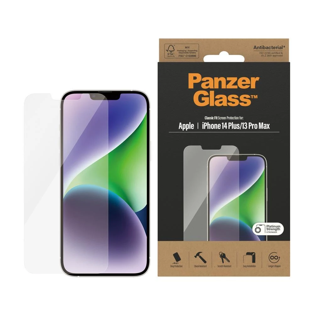 Panzer Glass PanzerGlass | Ekrano apsauga | Apple | iPhone 14 Plus/13 Pro Max | Stiklas | Skaidrus | Klasikinis tinka