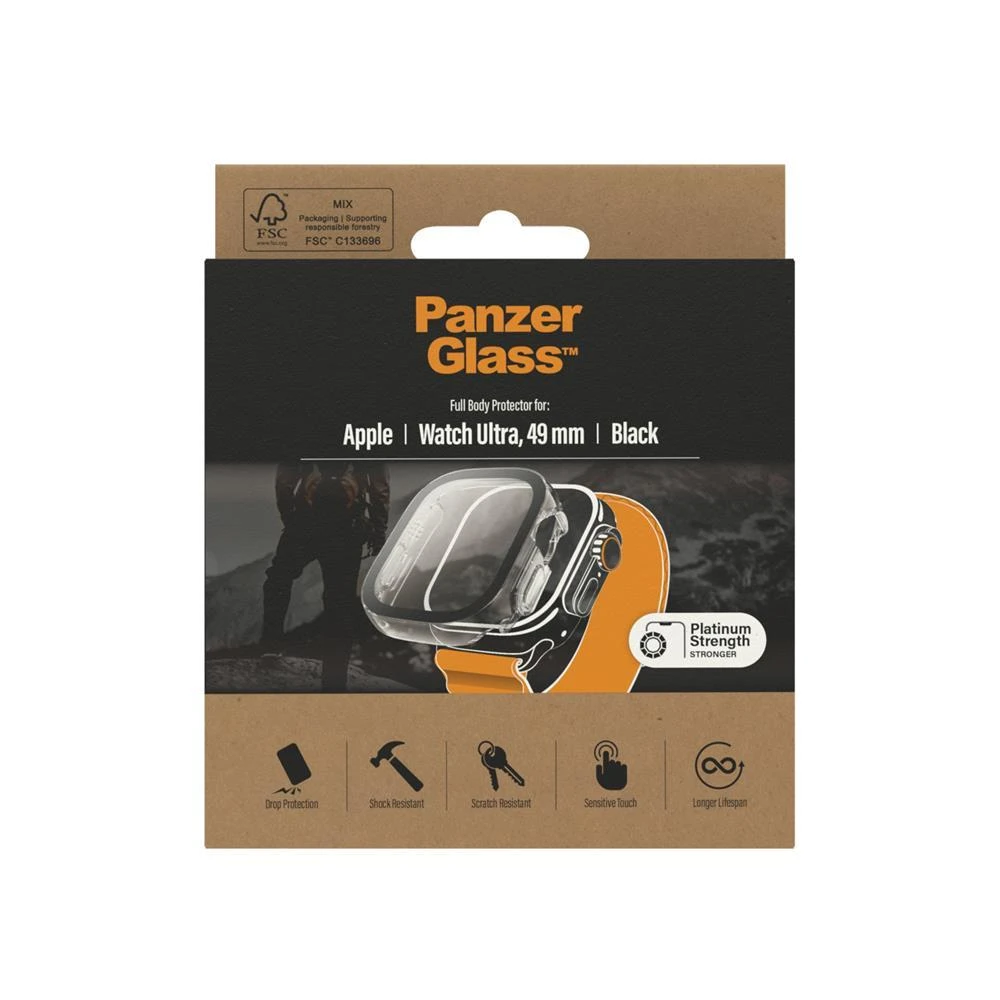 Panzer Glass PanzerGlass Full Body New Apple Watch, 49mm, juodas ekrano apsauga