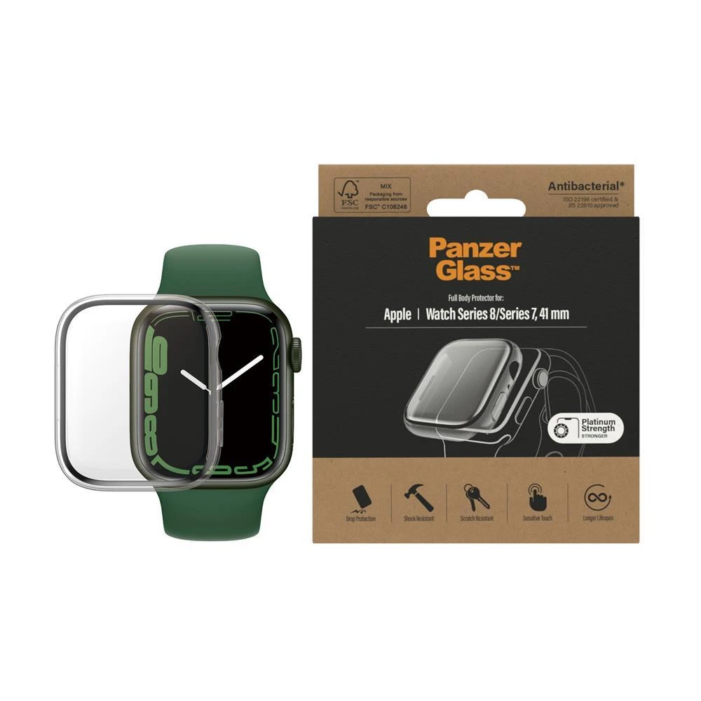 Panzer Glass PanzerGlass Viso korpuso Apple Watch 7 41mm ekrano apsauga, Skaidrus