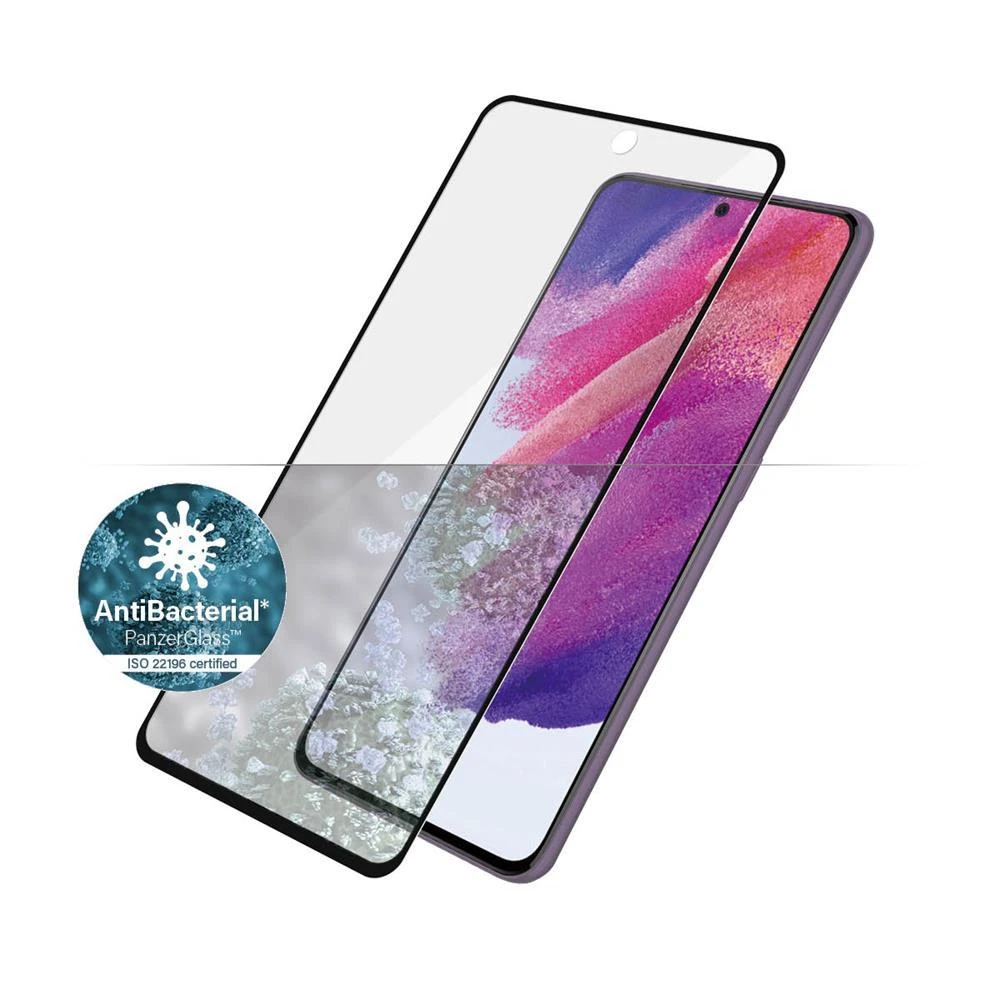 Panzer Glass PREMIUM TEMPERED glass 3D screen protector for Samsung Galaxy S21 FE CF, Juodas (Juodas)
