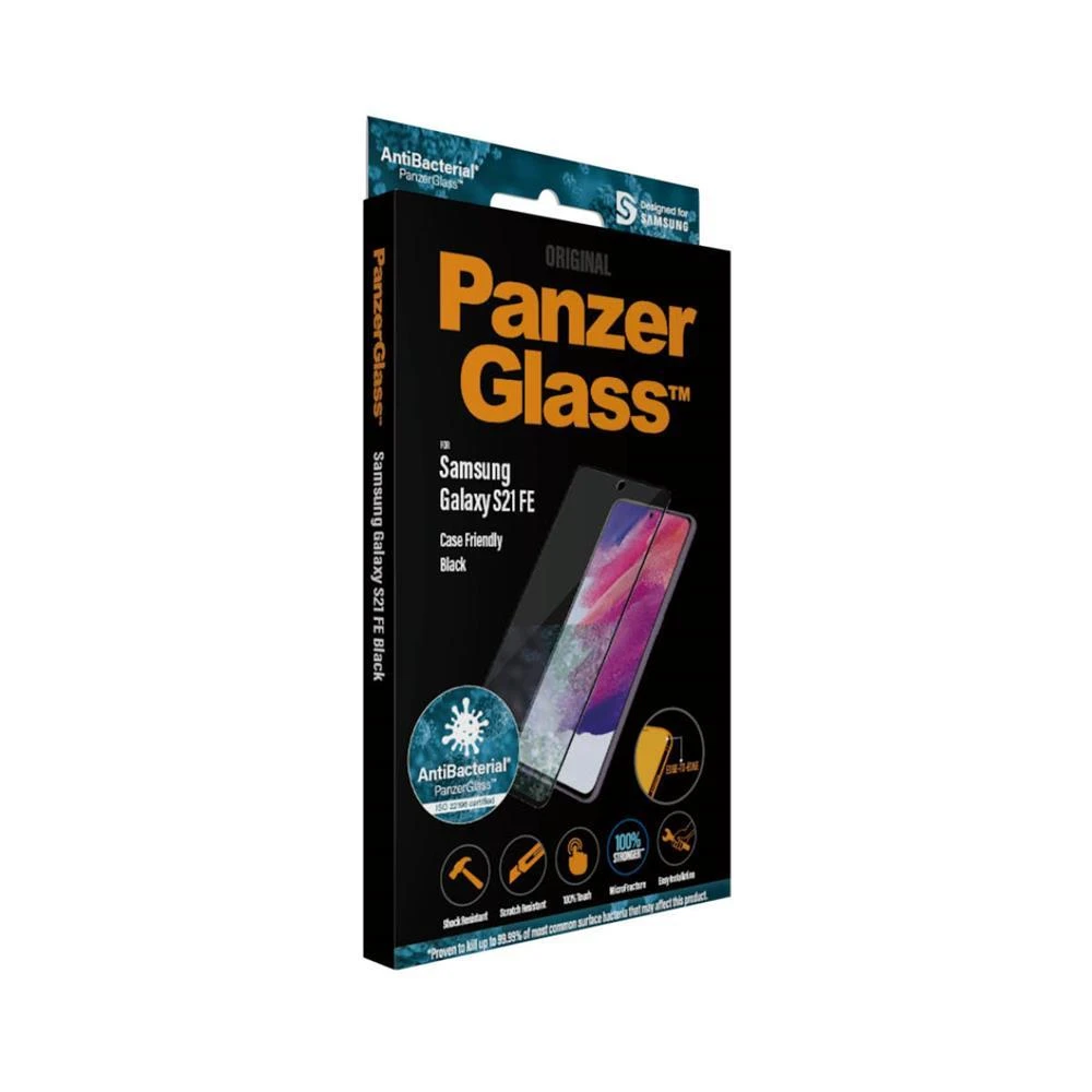 Panzer Glass PREMIUM TEMPERED glass 3D screen protector for Samsung Galaxy S21 FE CF, Juodas (Juodas)