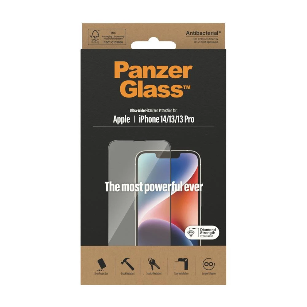 Panzer Glass PanzerGlass | Ekrano apsauga | Apple | iPhone 14/13/13 Pro | Stiklas | Juodas | Itin platus pritaikymas | Privatumas