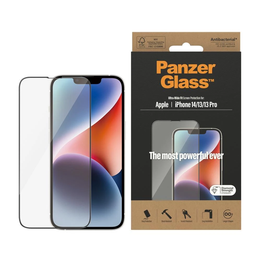 Panzer Glass PanzerGlass | Ekrano apsauga | Apple | iPhone 14/13/13 Pro | Stiklas | Juodas | Itin platus pritaikymas | Privatumas